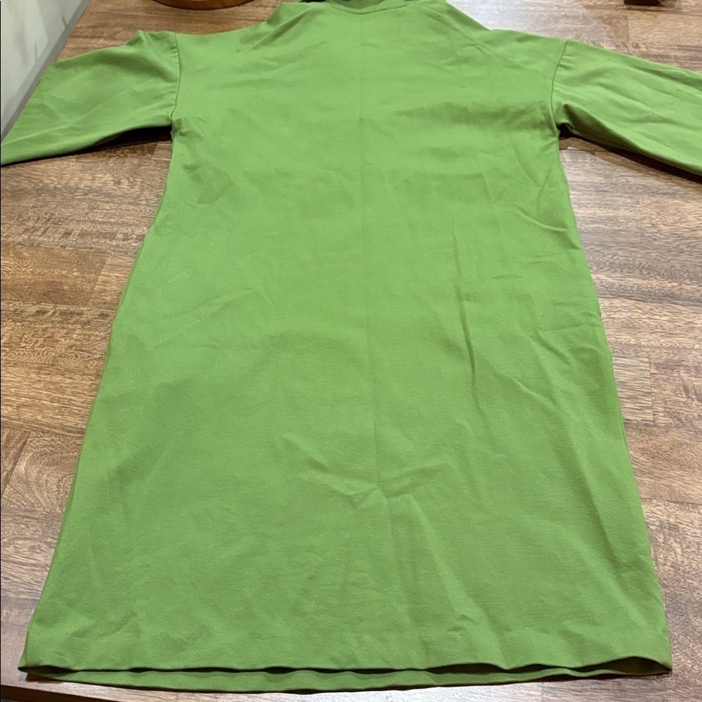 MEIMEIJ knit shift dress with half sleeve in Green. Size 44: Large - Picture 10 of 11